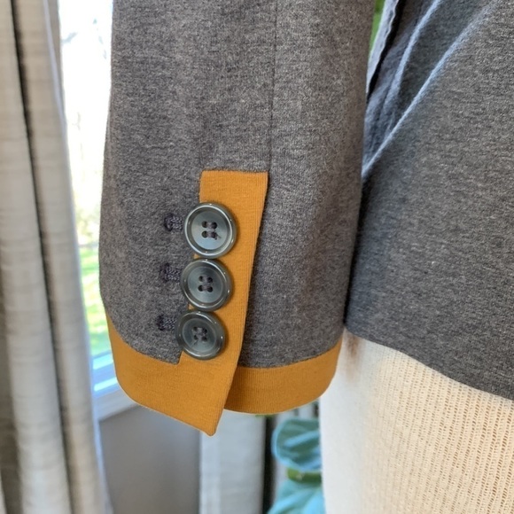 3-$30 OBR grey and mustard colored size small blazer - Picture 3 of 7